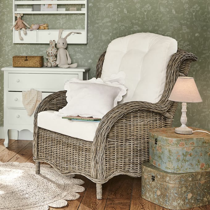 LOBERON Fauteuil Hailee bruin/crème