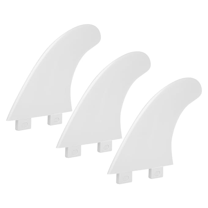 Ensemble de 3 ailerons de surf G5 résistants, accessoire de planche de surf, déviation d'eau gauche, milieu, droite blanc