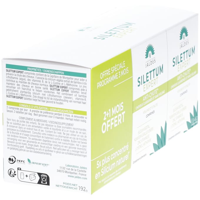 Laboratoire Jaldes Silettum Expert 2+1 Maand Gratis 3x60 Tabletten