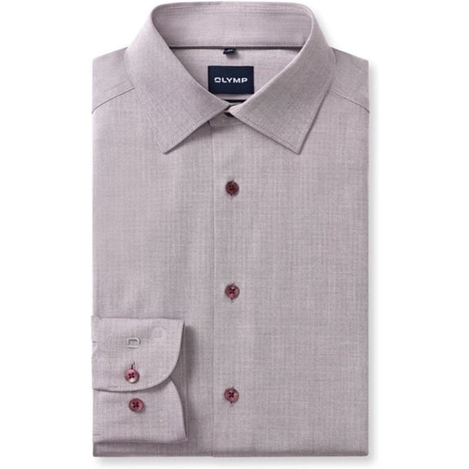 OLYMP Luxor 24/Seven Overhemd, Comfort Fit, New Kent, Chianti