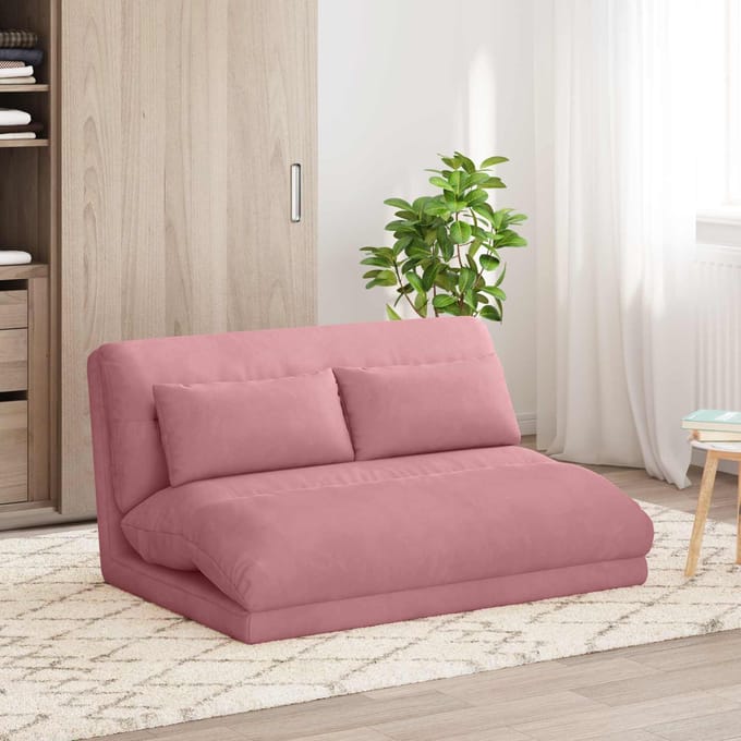 vidaXL Verstelbare vlo stoelen Roze Fluweel