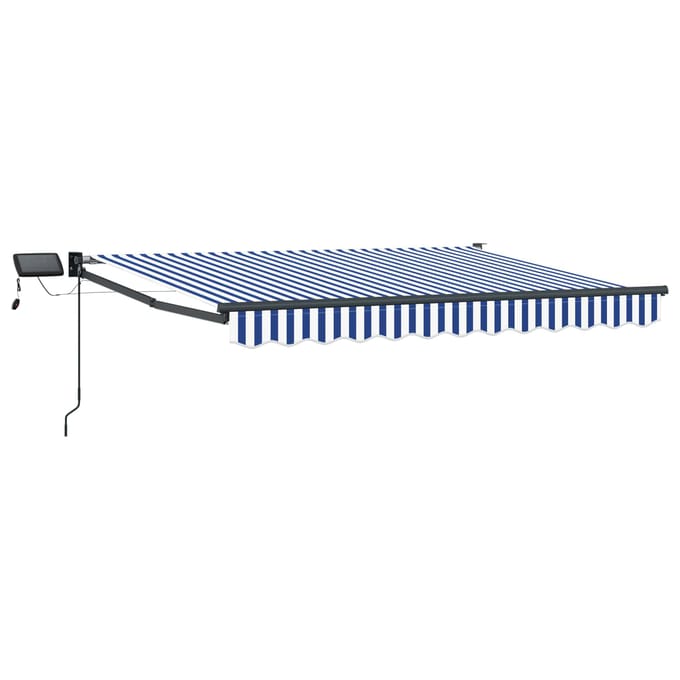 vidaXL - Handbediende - luifel - met - LED's - 3,5 - x - 2,5 - m