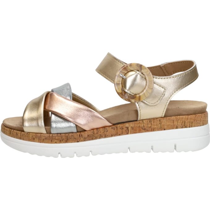 SUB55 Comfort Collection Sami 02 Sandalen Plat - Goudkleur - Maat 37