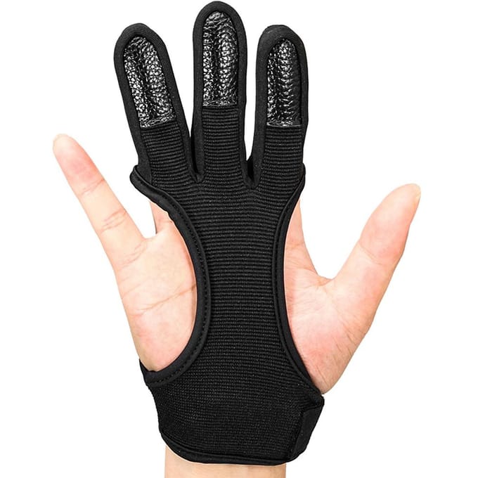 1PC Boogschiethandschoenen Schieten Jacht Leer Drie Vinger Beschermer Boogschieten Beschermende Uitrusting XL