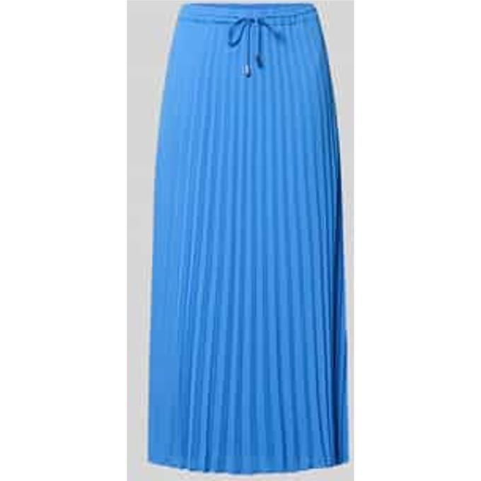 Plissé Midi Rok in Mousseline met Koord Dames COMMA