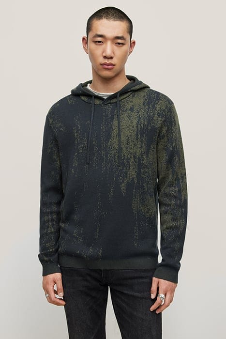 John Varvatos Thompson Regular Fit Pop Up Hoodiewith J Eucalyptus Größe: XL | Kaputzenpullis Outlet | Herren