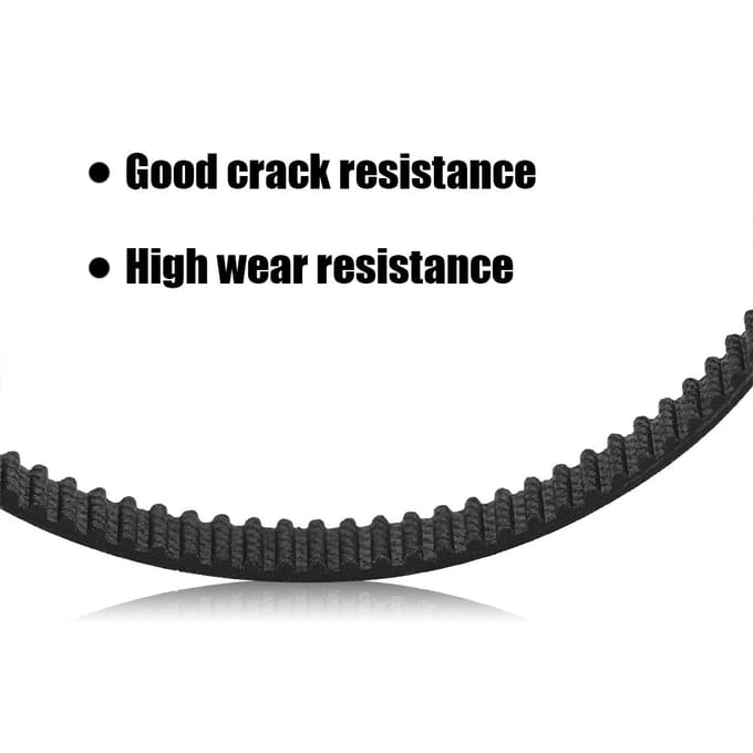 Courroie de distribution synchrone GT2 en caoutchouc à boucle fermée de 6 mm de largeur pour imprimante 3D (GT2 300mm) black