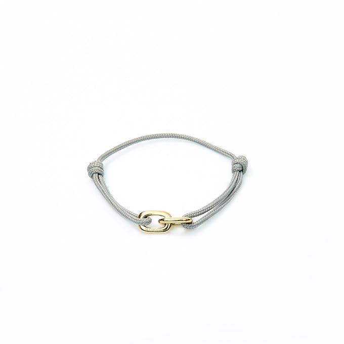 Marenca Grijze Heren Armband met Gouden Ringen
