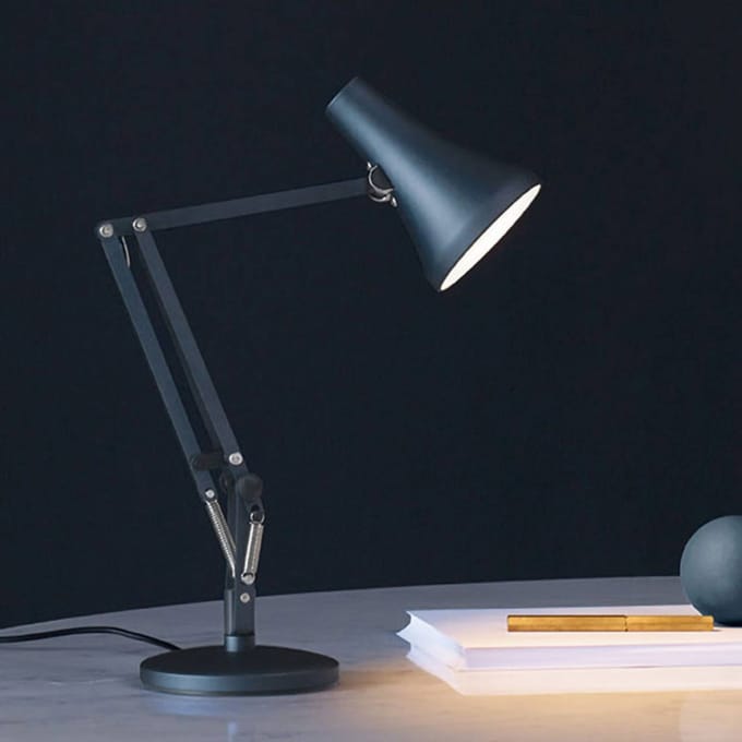 Anglepoise 90 Mini Mini Tafellamp Staalblauw/ Grijs