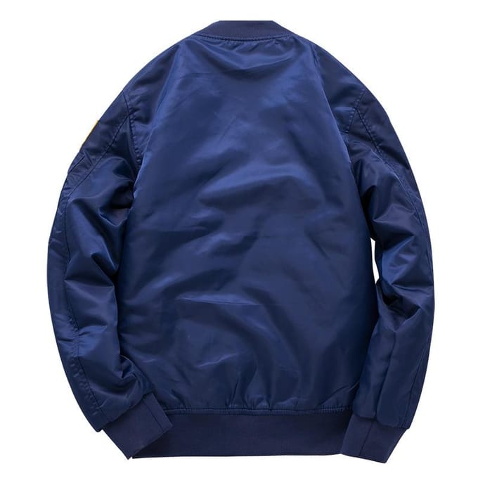 Dunne Flight Jacket Heren Casual Opstaande Kraag Jas Amerikaans Lente en Herfst Plus Size Plus Size Jas L red
