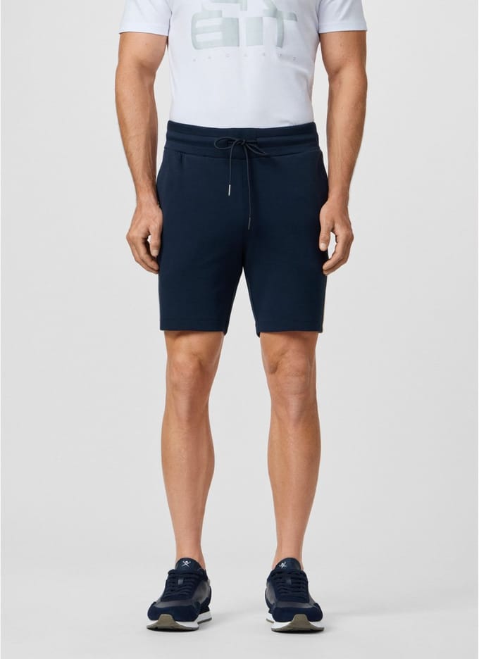 Hackett London Fleece shorts met marine logo