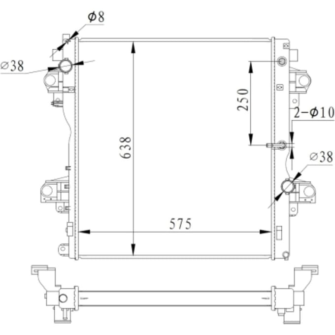 Radiator, motorkoeling NRF 550018