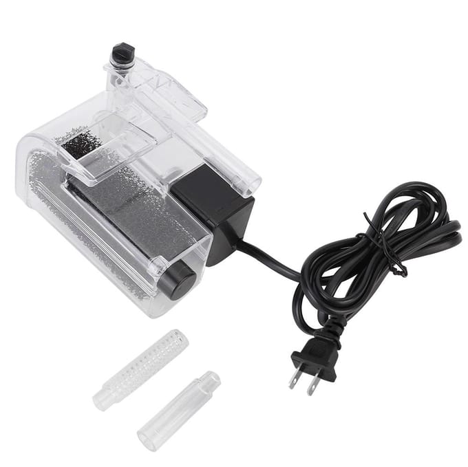 3-in-1 Externe Hangende Visvijver Powerfilter Aquarium Zuurstof Luchtpomp gray