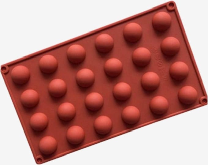 Siliconen Bakvormen Halve Bollen Cakevorm - Ronde Mallen Chocolade - 24 Vullingen - Diameter 2.8CM