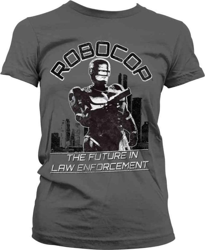Robocop Dames Tshirt -S- The Future In Law Enforcement Grijs