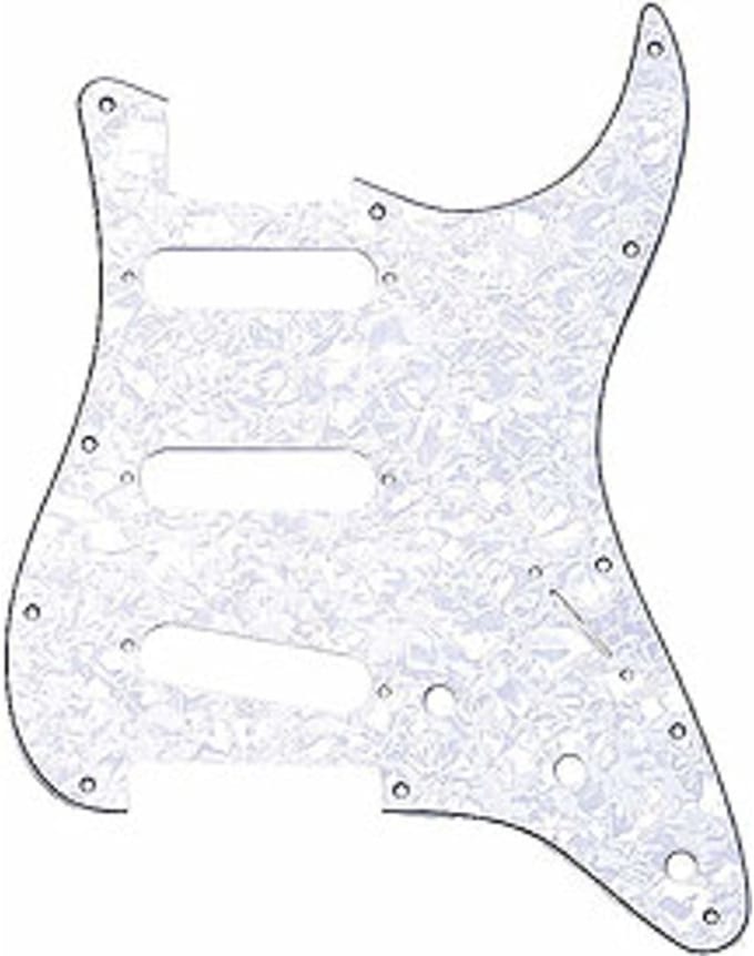 Fender Modern Style Pickguard Strat wit Pearl 4-Ply 11-Hole - Pickguard