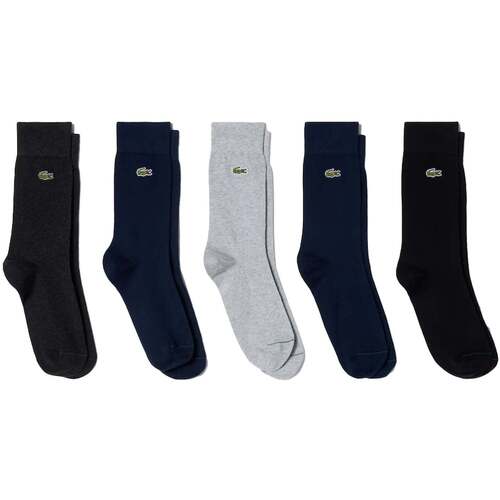 Socks Lacoste Organic Stretch Cotton 5 Pack Socks Navy/Grey/Black
