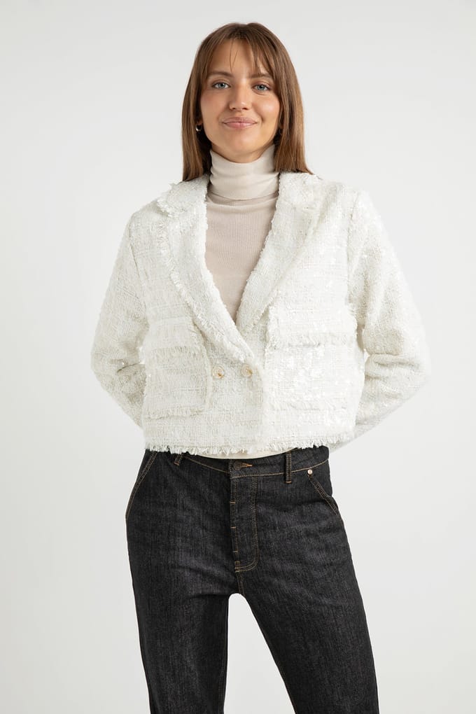 Josephine & Co Fleur Jacket Off White Taglia: 44 | Blazers Outlet | Donna | Bianco