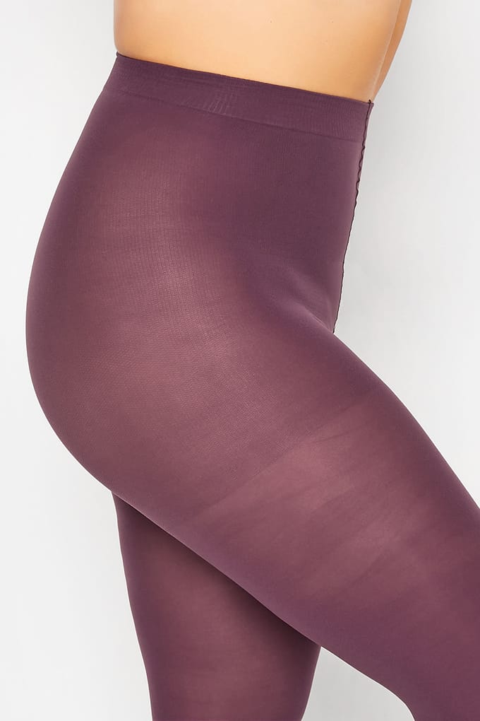 Yours Premium Panty Van 50 Denier In Donkerpaarssize 62-64