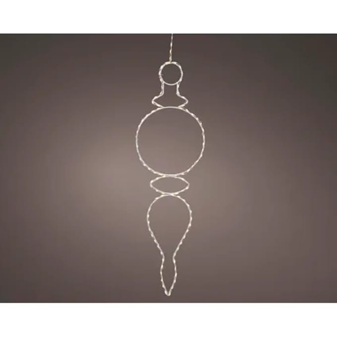 Decorismicro Led Lijst Drip Steady Lichtsnoer - 135 Led's - Warm Wit - 58cm - Binnen & Buiten