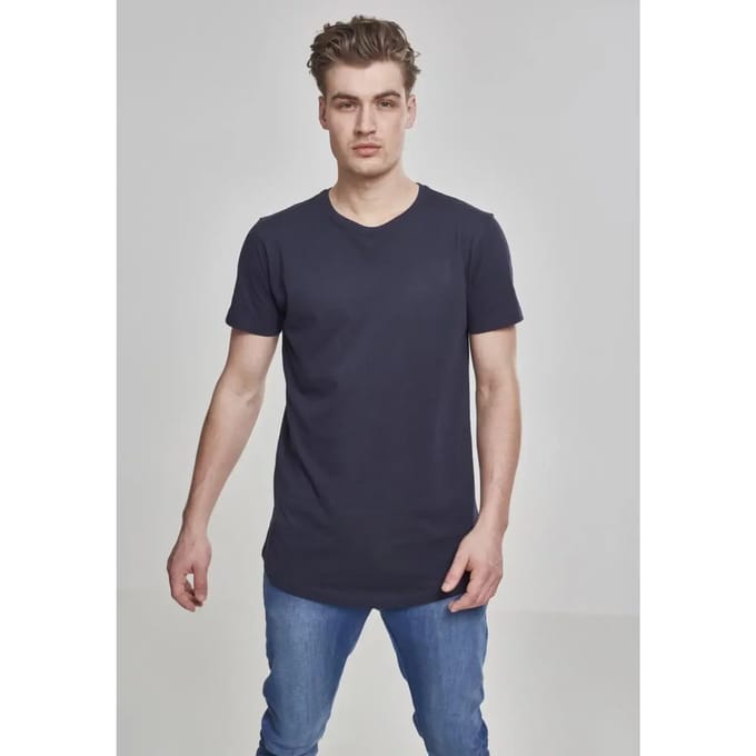 Urban Classics - Shaped Long Heren Tshirt - XS - Blauw