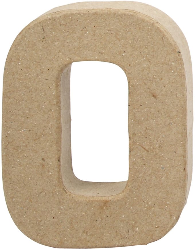 Letter, O, H: 10 cm, B: 7,8 cm, dikte 1,7 cm, 1 stuk