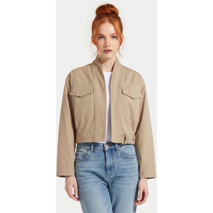 & Other Stories Miley Jacket Beige Größe: 32 | Cropped-Jacken Outlet | Damen | Braun