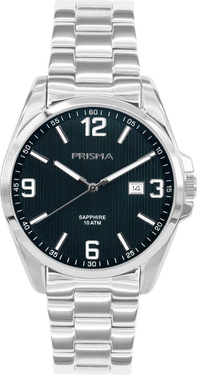 Prisma Horloge P.1147 Heren ShockProof Solid Edelstaal