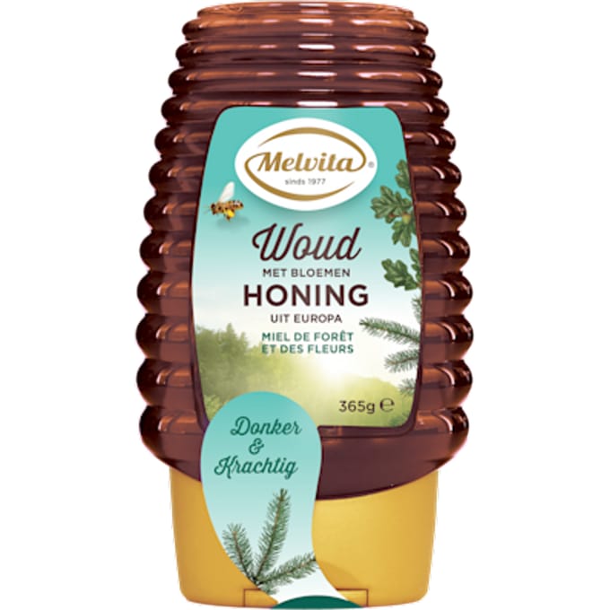 Woudhoning met bloemen