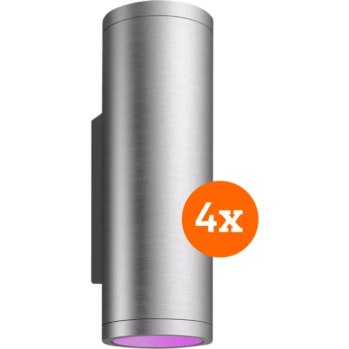 Philips Hue Appear muurlamp White & Color - RVS 4-Pack