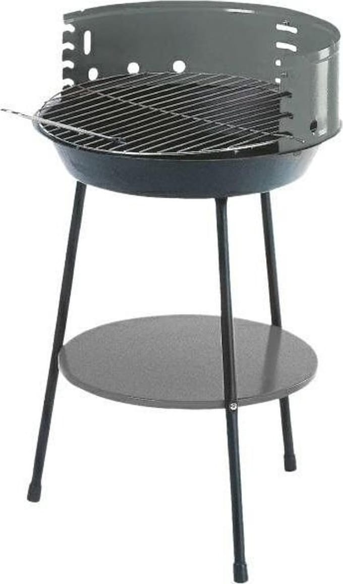 Master Grill MG915 - Houtskoolbarbecue - Okrond - 35 cm - Staal