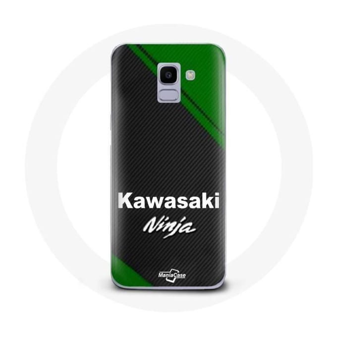 Coque - Kawasaki - Galaxy J6 2018 - Souple - Vert - Logo Ninja