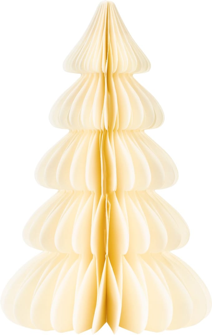 Springos Kerstbal | Papier | 18 Cm | 3D | Ecru