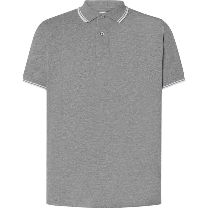 JHK Heren Melange Regular Poloshirt (Grijze Melange)