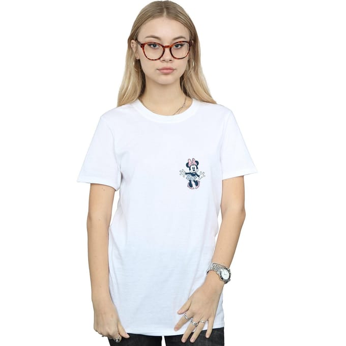 Disney Dames/Dames Minnie Mouse Dansende Borst Katoenen Vriend T-shirt (Wit)