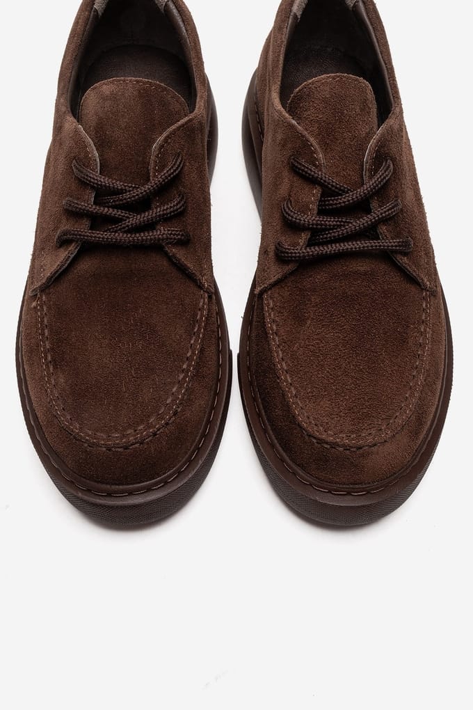 Mareon Leren Veterschoen Sneaker