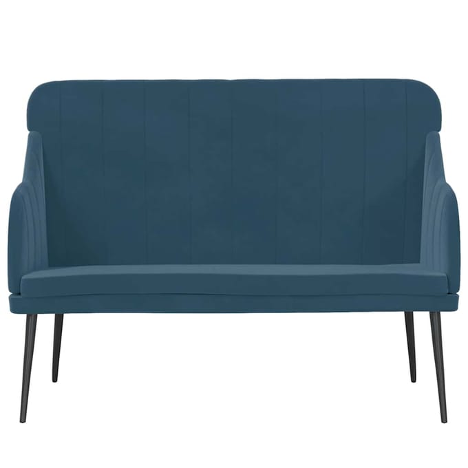 vidaXL - Bankje - 110x76x80 - cm - fluweel - blauw