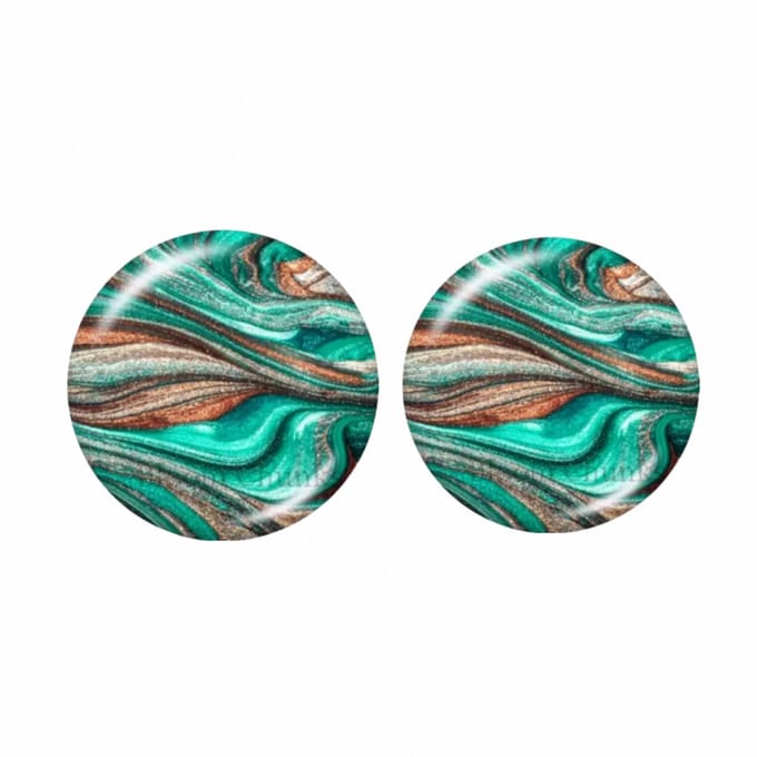 Clip Oorbellen-Omega-2 cm groen