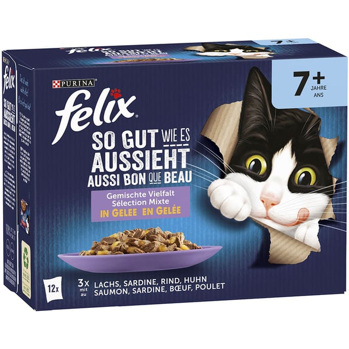 FELIX Zo lekker als het eruit ziet Gemengde variatie Senior (1 x 12 x 85g)