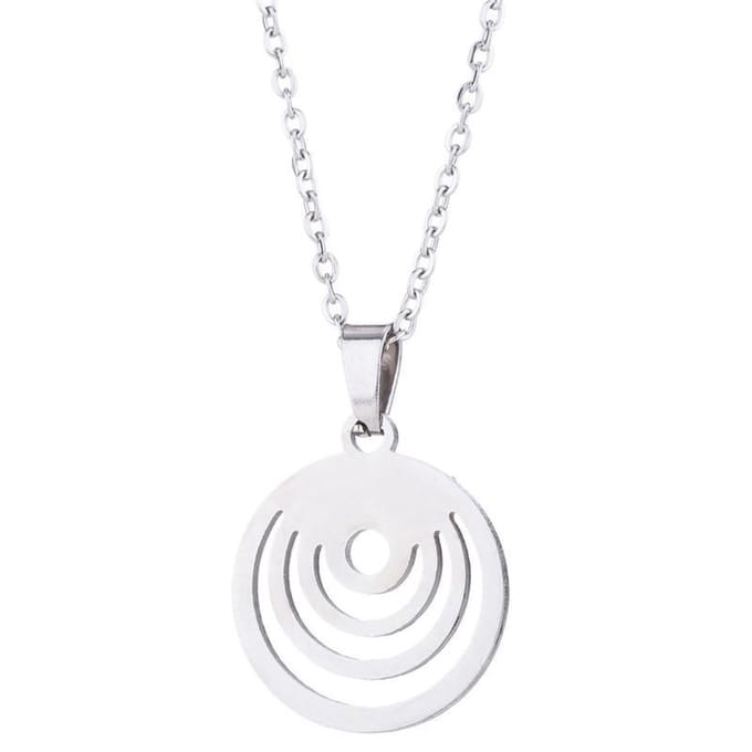 24/7 Jewelry Collection Cirkel Ketting - Cirkels - Zilverkleurig