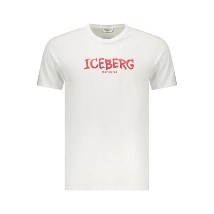 Iceberg Bianco Katoenen Heren T-Shirt