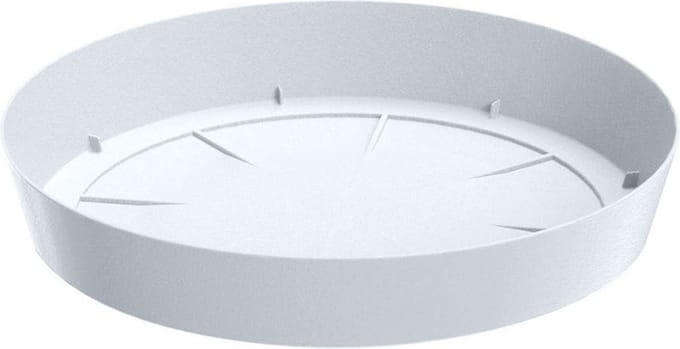 Prosperplast Opvangschaal/onderschaal voor bloempot/plantenpot - wit - rond - Dia 15,5 cm