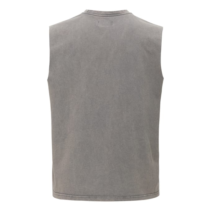 Forplay Tanktop - Washed Open Edge Tank Top - S tot XXL - voor Mannen - grijs