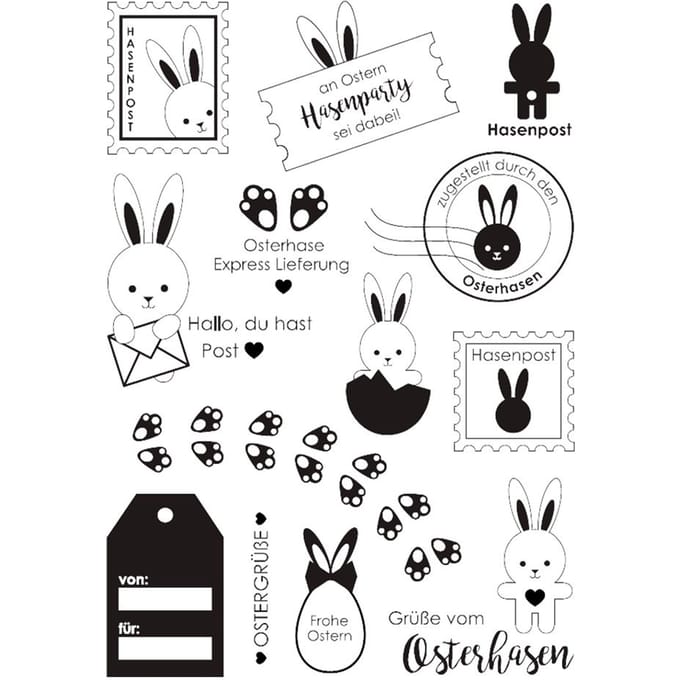 VBS Silicon stempel "Hasenpost"
