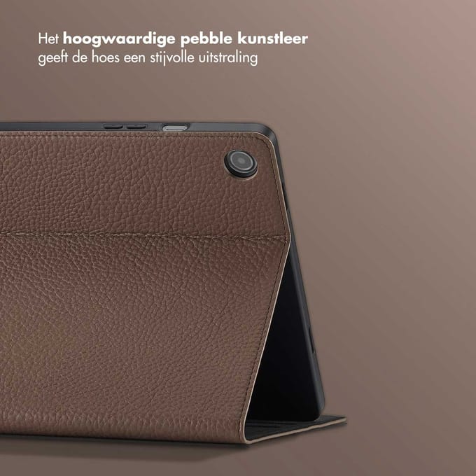 Selencia Tablet Hoes - Geschikt voor Samsung Galaxy Tab A9 Plus - tablet Bookcase - Bruin