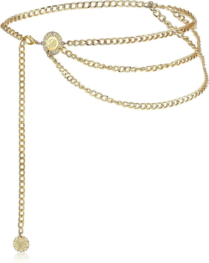 Multi-laags Tailleketting voor Dames - Verstelbare Buikketting - Modieuze Body Chain Sieraad