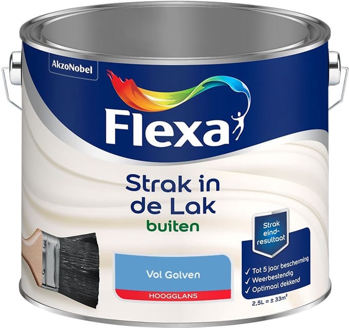Flexa - Strak In De Lak Buitenlak Hoogglans - Vol Golven - Mengverf - 2,5 L