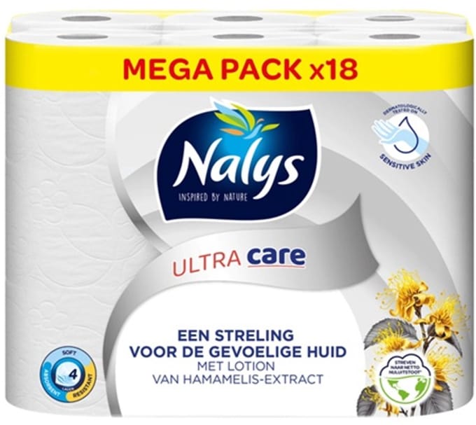 Nalys - Ultra care - toiletpapier 4-laags - pak 18 rollen