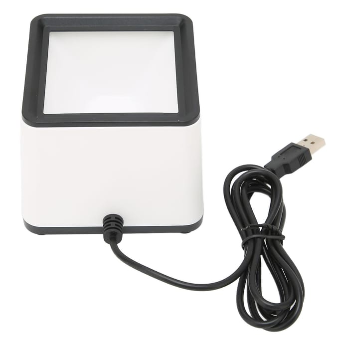 Scanner portable multifonction tout-terrain mains libres pour bureau, paiement mobile, scanner de codes-barres white