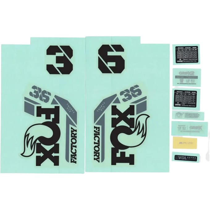 Fiets vork sticker kit Fox Factory 2025 36 F-S